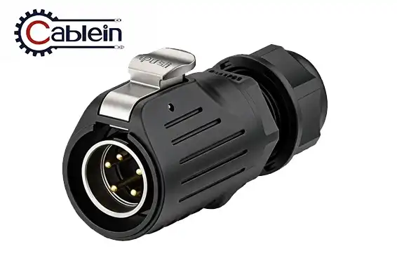 LP20 5-Pin Plastic Metal Waterproof Power Connector Solder